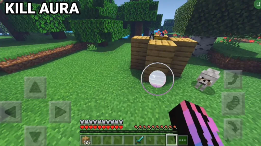 Функция килл аура в BlockLauncher