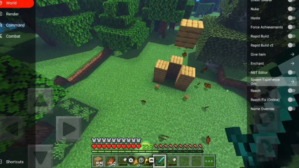 Чит меню BlockLauncher